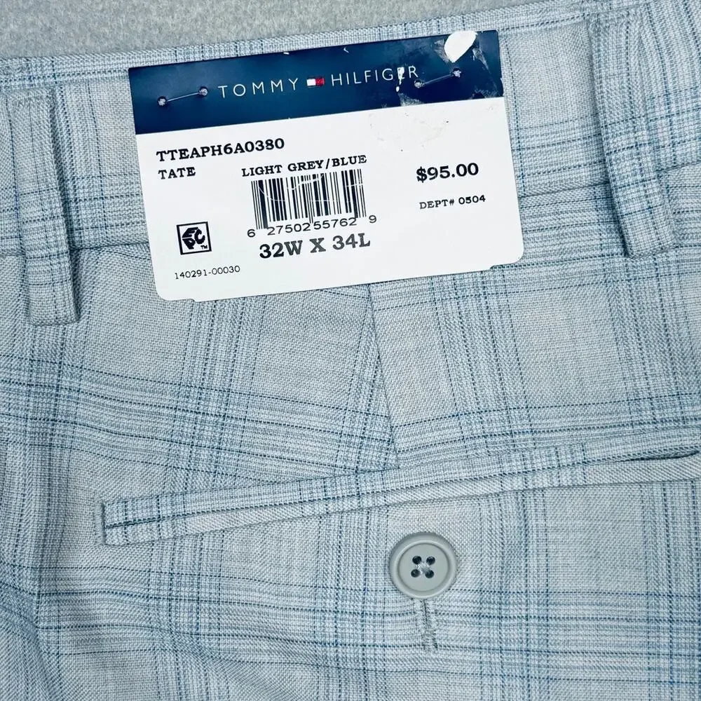 Tommy Hilfiger Mens Modern Fit Light Grey Dress Pant Light gray 32X34 $95